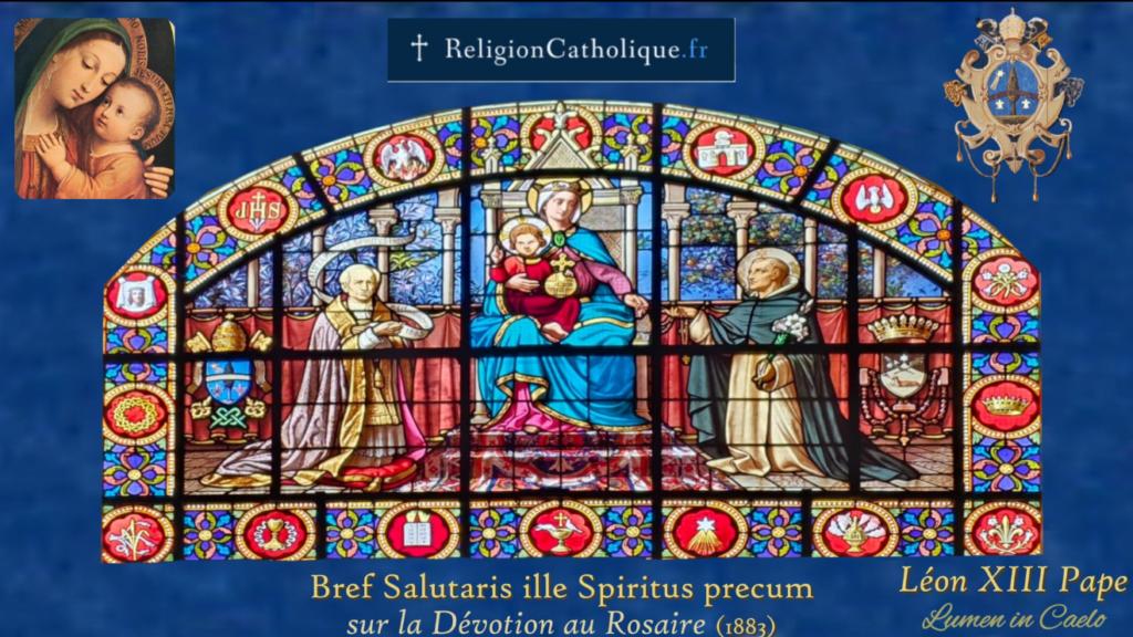 Bref Salutaris ille Spiritus precum Leon XIII (vitrail Eglise Bonneval)